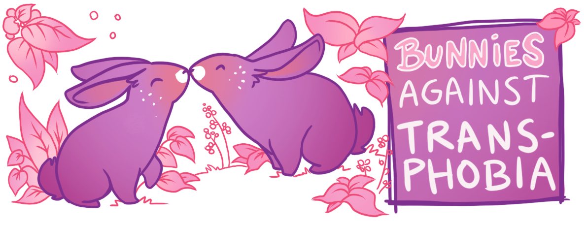 A Sticker which reads: Bunnies Against Transphobia